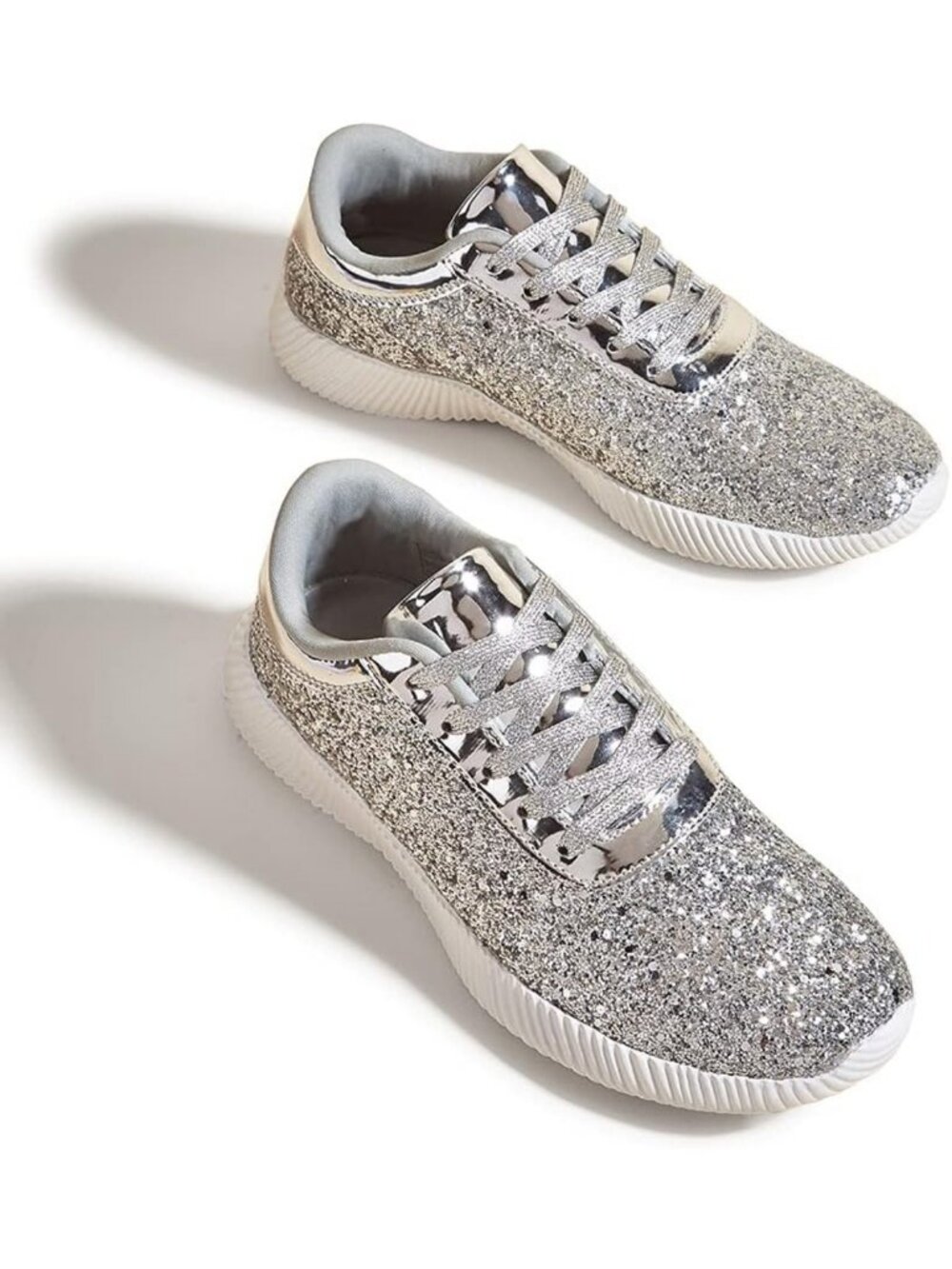 Glitter Sparkly Fashion Sneakers for Women | Trendy Casual Shoes, Comfortable
